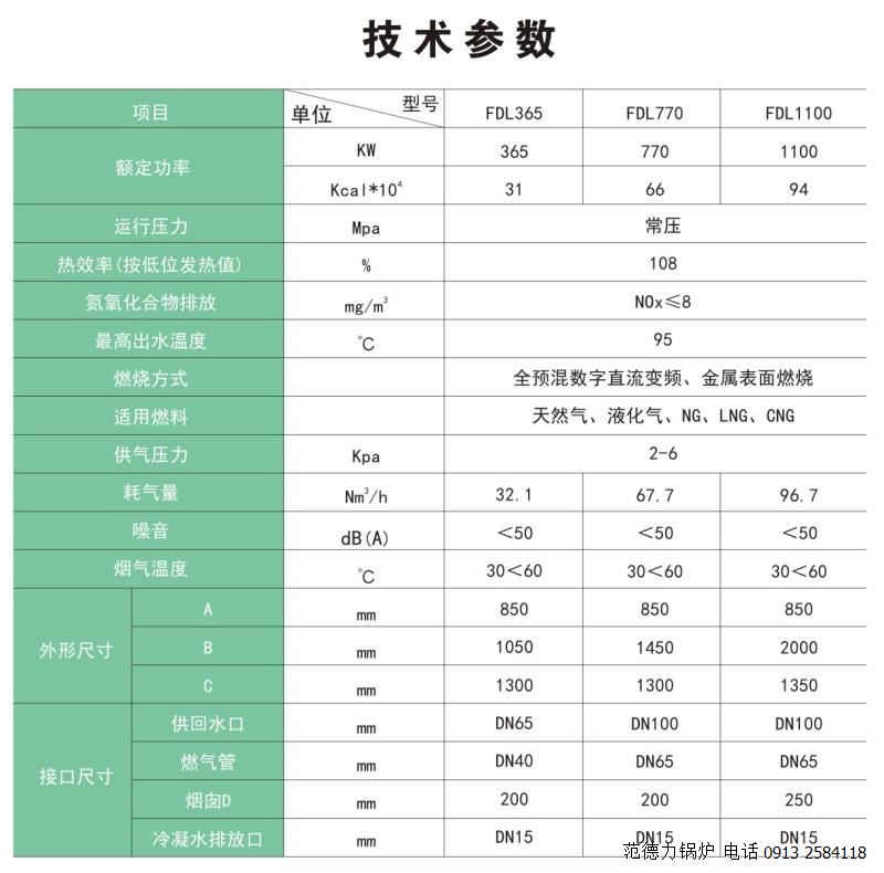 范德力全预混冷凝低氮变频锅炉